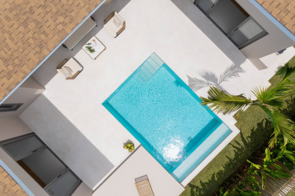 3 bedroom Balinese style pool villa for sale in Bophut Koh Samui walking distance to Fisherman’s Village