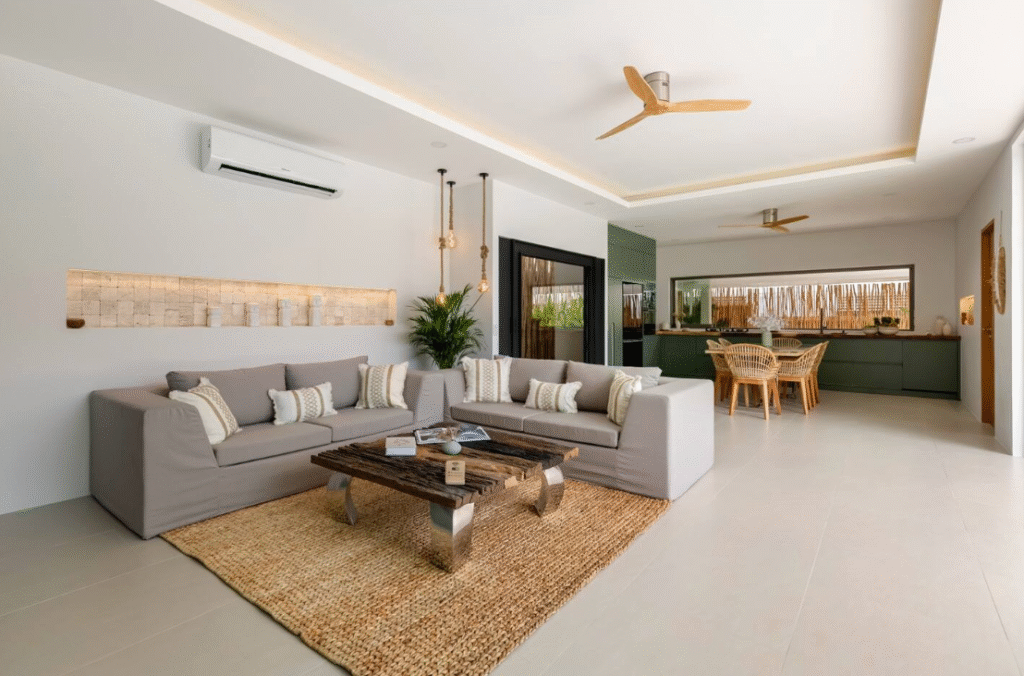 3 bedroom Balinese style pool villa for sale in Bophut Koh Samui walking distance to Fisherman’s Village