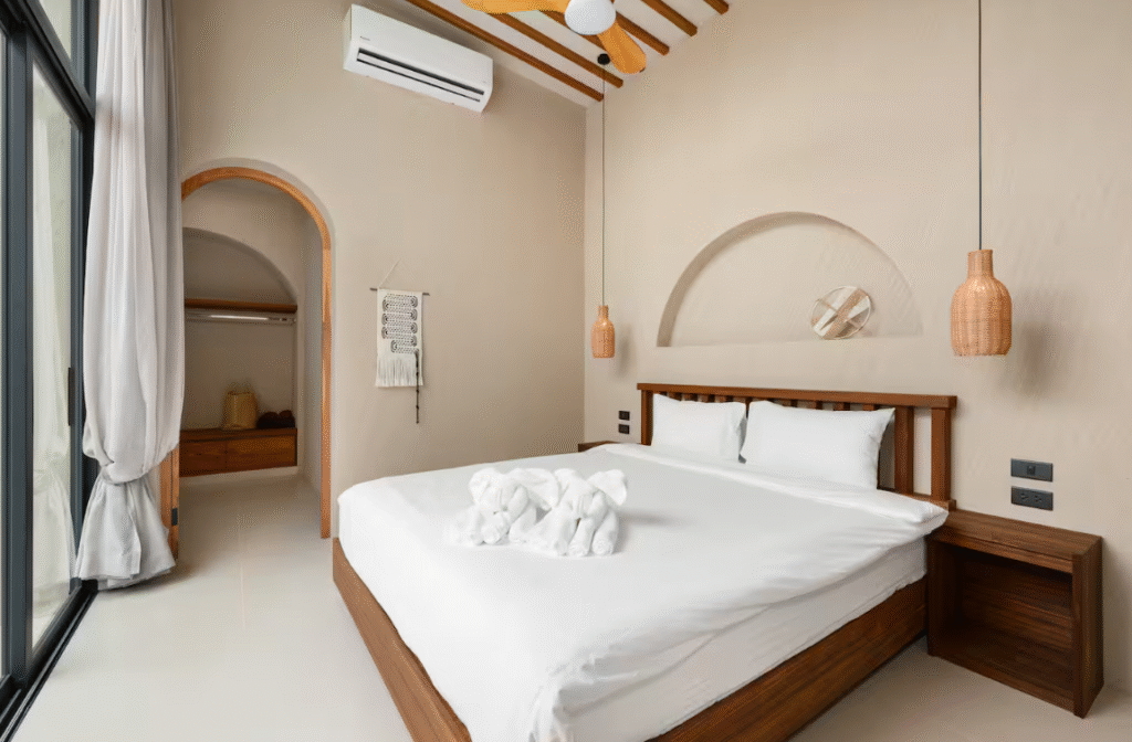 2 br Bali Style villa with a pool for sale walking distance to Plai Laem beach Koh Samui