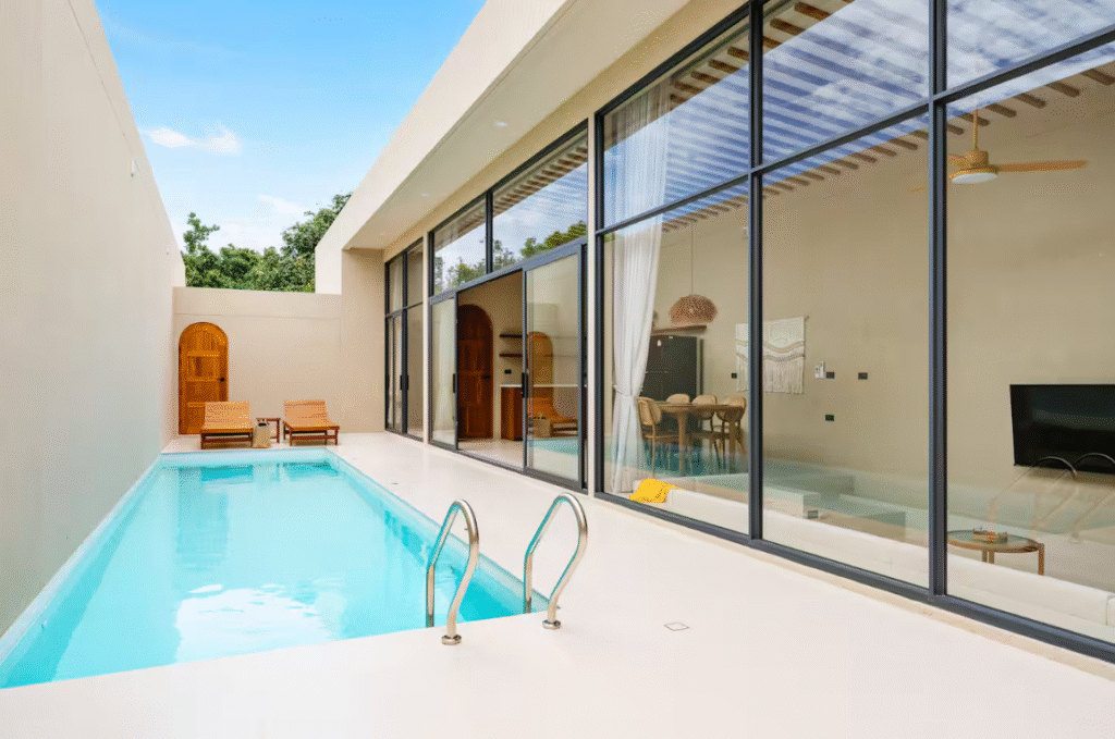 2 br Bali Style villa with a pool for sale walking distance to Plai Laem beach Koh Samui