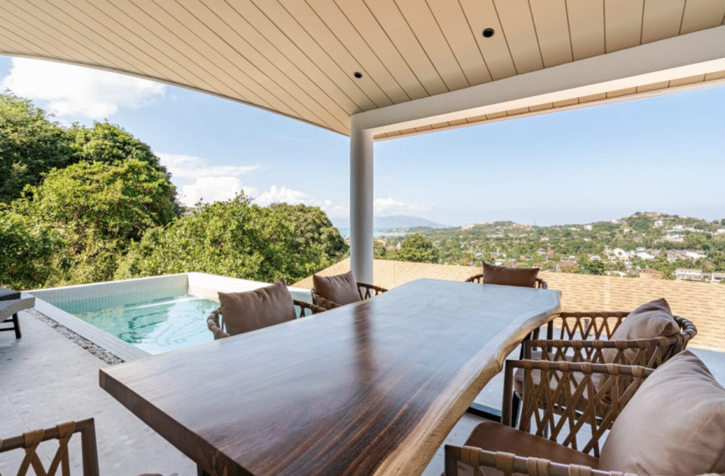 Pool villa 3 br sea view for sale Plai Laem Samui Thailand