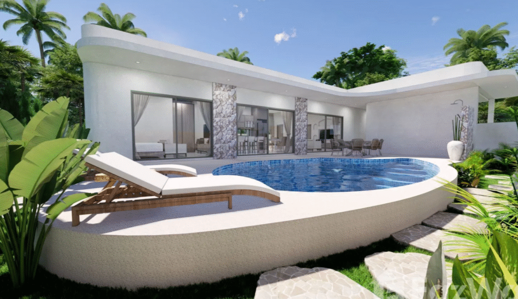 3br off plan pool villa for sale Plai Laem Koh Samui