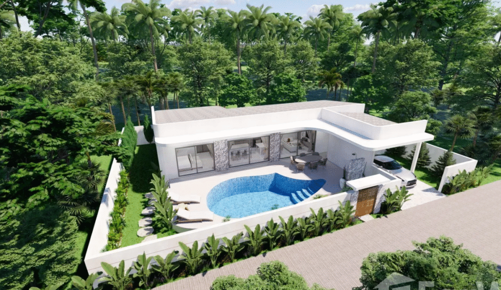 3br off plan pool villa for sale Plai Laem Koh Samui