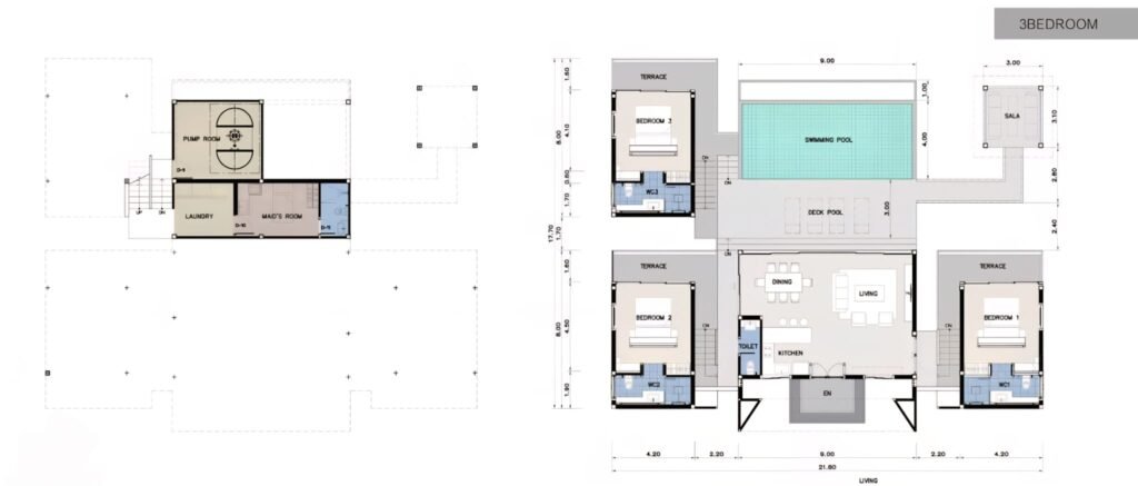 off plan 3 bedroom sea view villa for sale in Lamai, Koh Samui