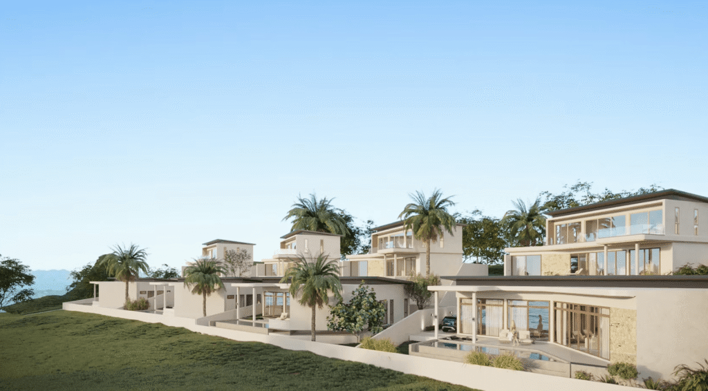 3 bedroom partial sea view villa in Bophut Samui for sale