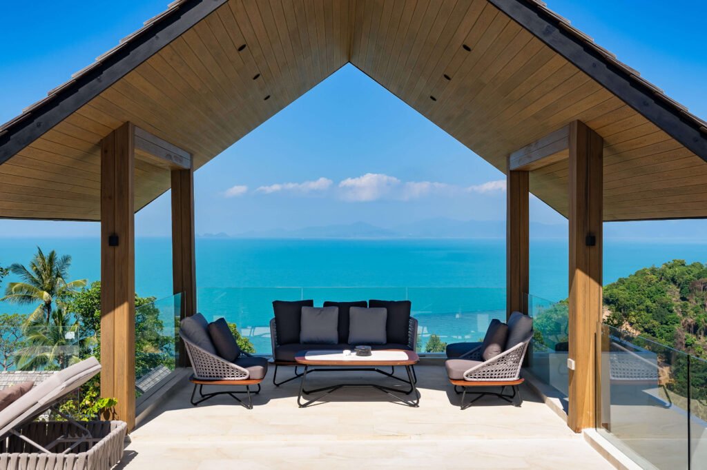 3 br sea view villa in Bang Por for sale Samui