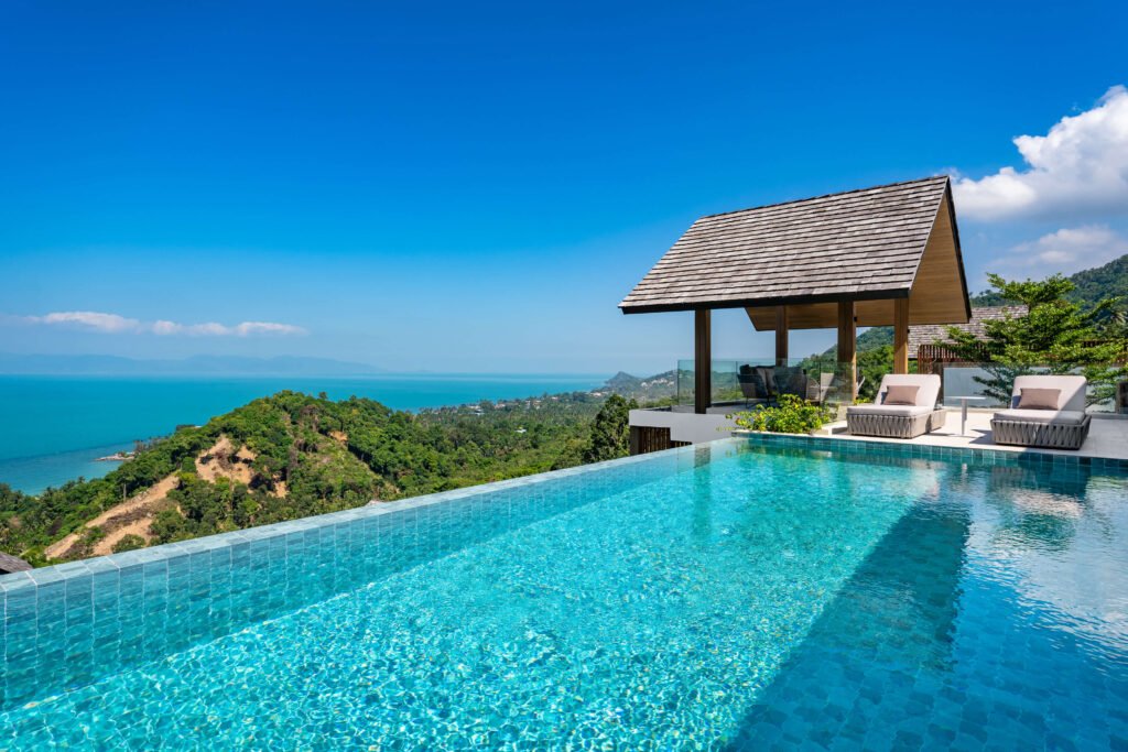 3 br sea view villa in Bang Por for sale Samui