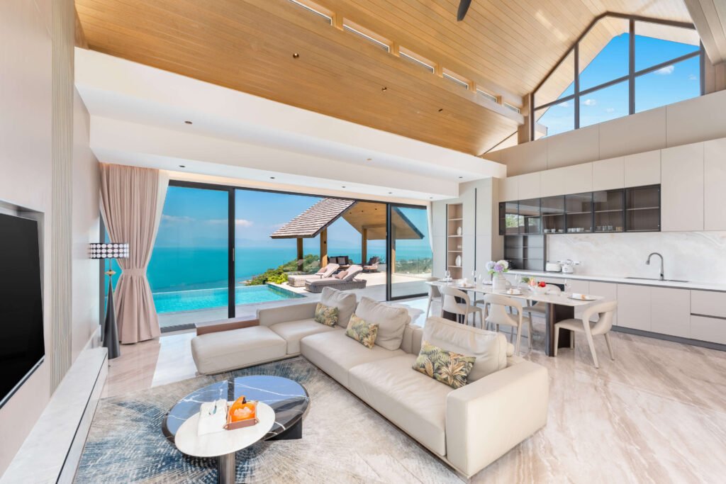 3 br sea view villa in Bang Por for sale Samui