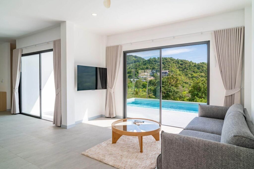 3 br mountain view pool villa in Bophut for sale