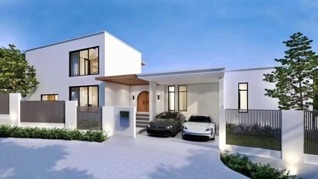 Off-plan 4-bedroom luxury pool villas with sea view in Gated Community near Bang Makham Beach