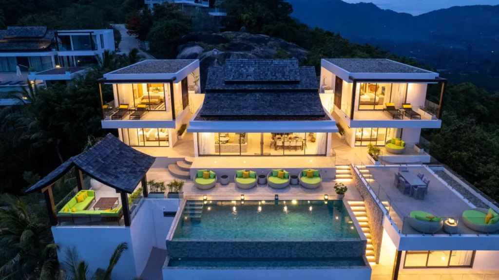 Luxury 5-bedroom sea view villa with infinity pool in Lamai, Koh Samui