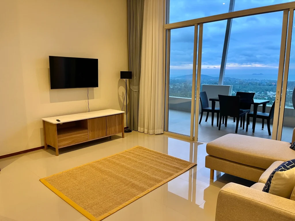 Two-bedroom penthouseb apartment with panoramic sea views in Maenam, Koh Samui - for sale