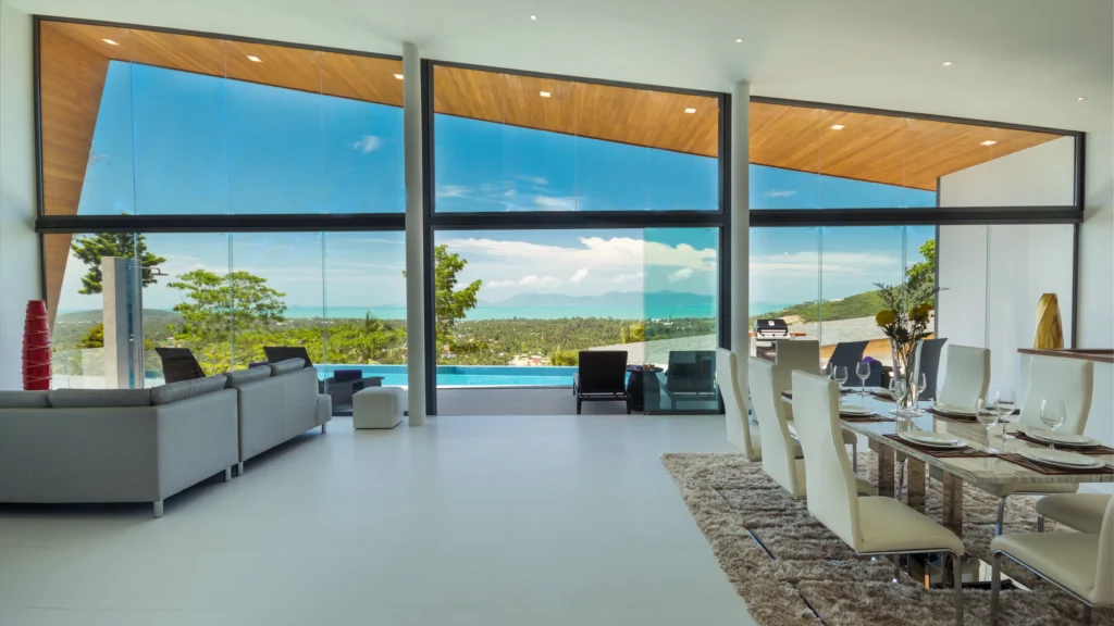 Spacious 4-bedroom sea view villa with private pool nearby Maenam beach