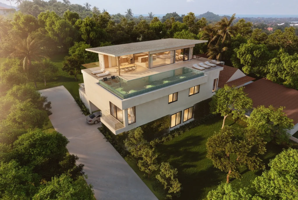 Off-plan luxury 7-bedroom sea view villa with infinity pool - short drive to Bangrak Beach, Bophut