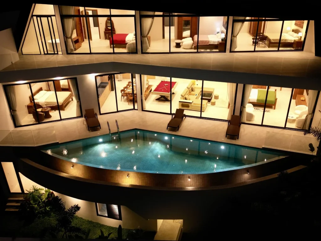 Luxury 5-Bedroom Hillside Villa with Private Pool, Gym & Sauna in Bohhut