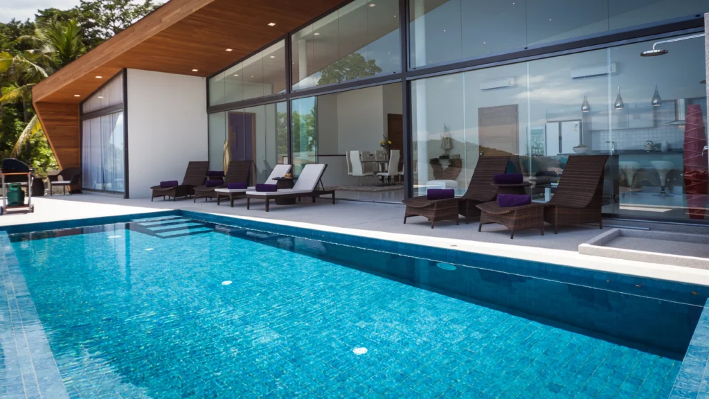 Spacious 4-bedroom sea view villa with private pool nearby Maenam beach