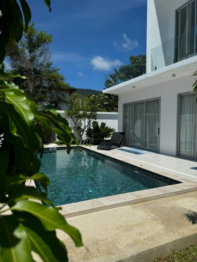 Ready two-storey 3-bedroom private pool villa, close to Ban Tai Beach, Koh Samui