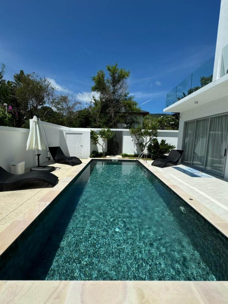 Ready two-storey 3-bedroom private pool villa, close to Ban Tai Beach, Koh Samui