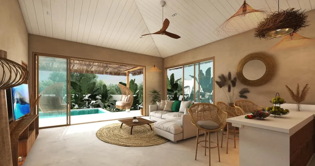 Ready 3-bedroom bali style villas with private pool in Bophut