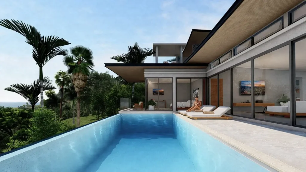 Off-Plan 4-Bedroom sea view villa with Infinity Pool in Chaweng