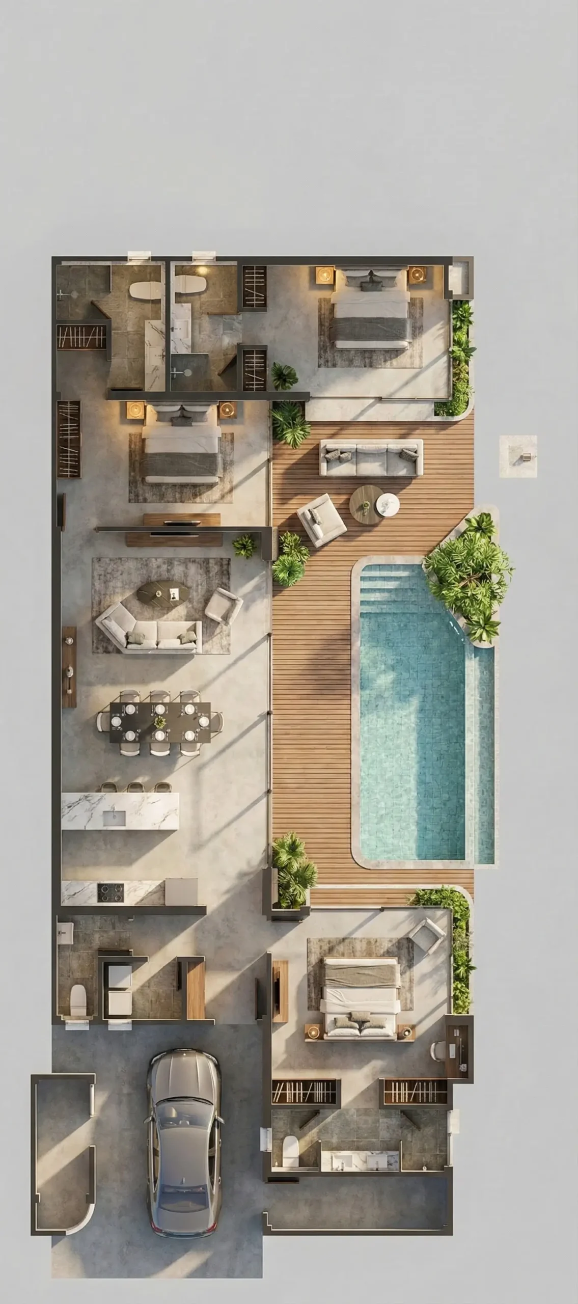 Off-Plan 3-bedroom refined tropical villas with private pool in Plai Laem Off-Plan 3-bedroom refined tropical villas with private pool in Plai Laem