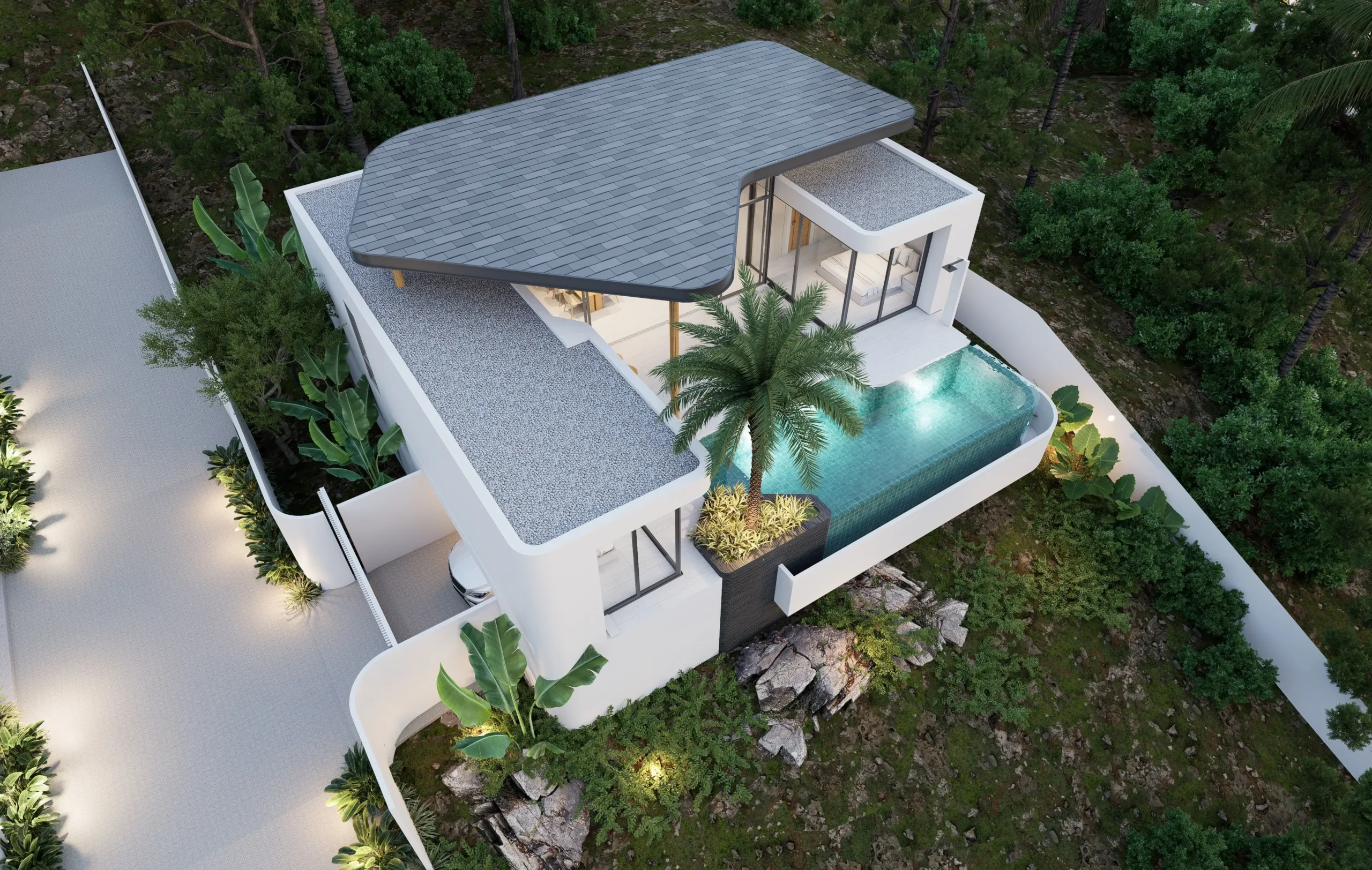 Off-plan 3-bedroom double-storey sea view villas with private pool in Plai Laem Off-plan 3-bedroom double-storey sea view villas with private pool in Plai Laem