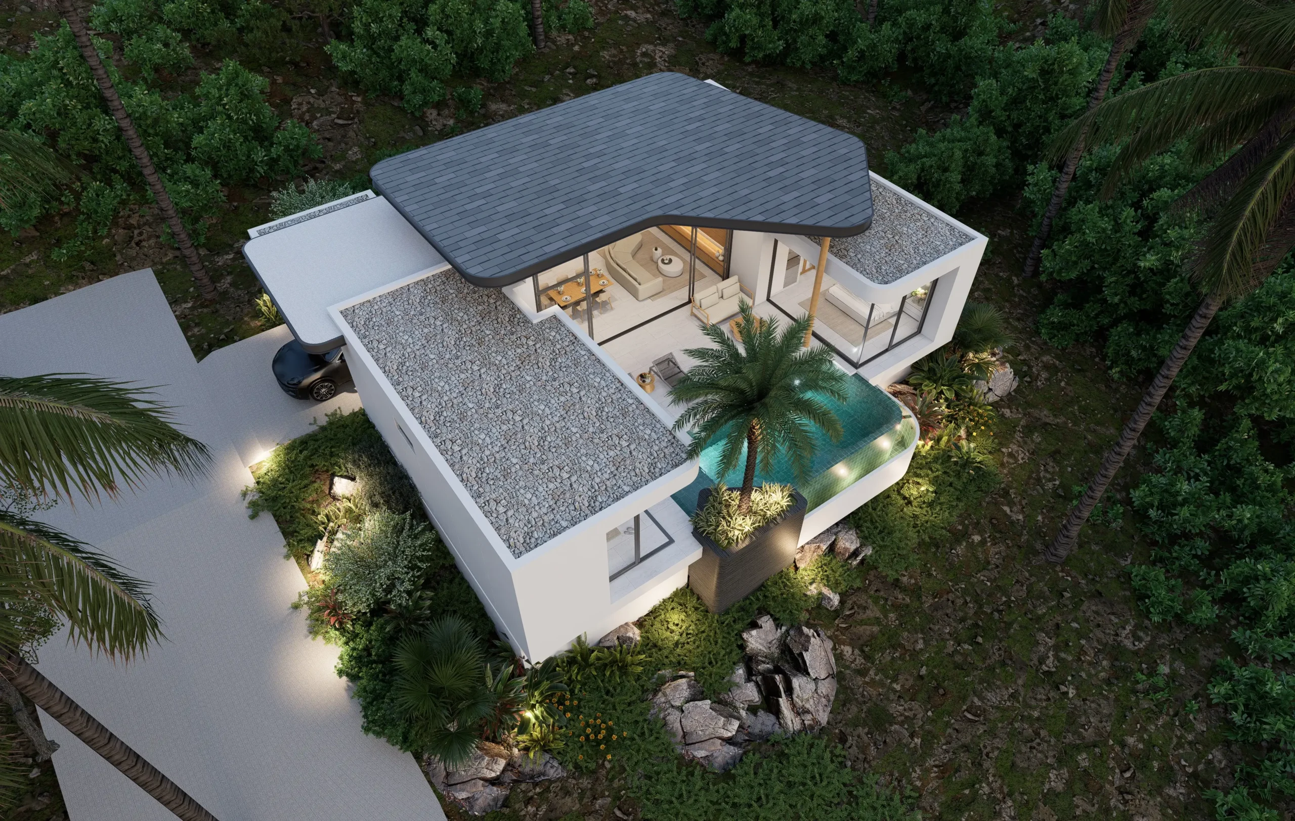 Off-Plan refined single stroy 3-bedroom sea view villas with private pool in Plai Laem Off-Plan refined single stroy 3-bedroom sea view villas with private pool in Plai Laem