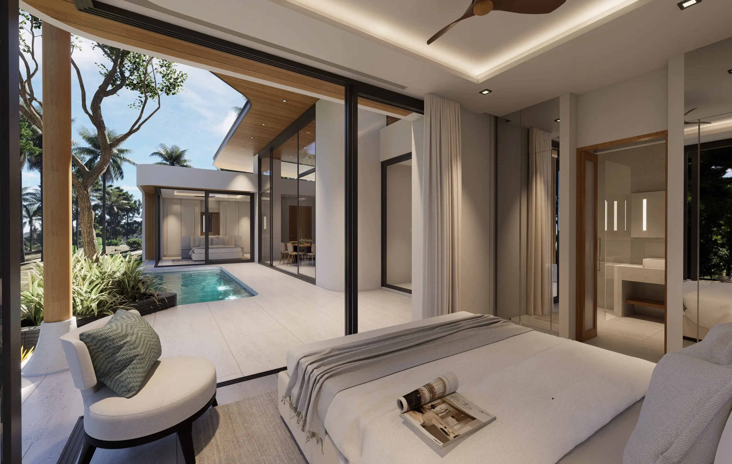 Off-Plan 3-bedroom refined tropical villas with private pool in Plai Laem Off-Plan 3-bedroom refined tropical villas with private pool in Plai Laem
