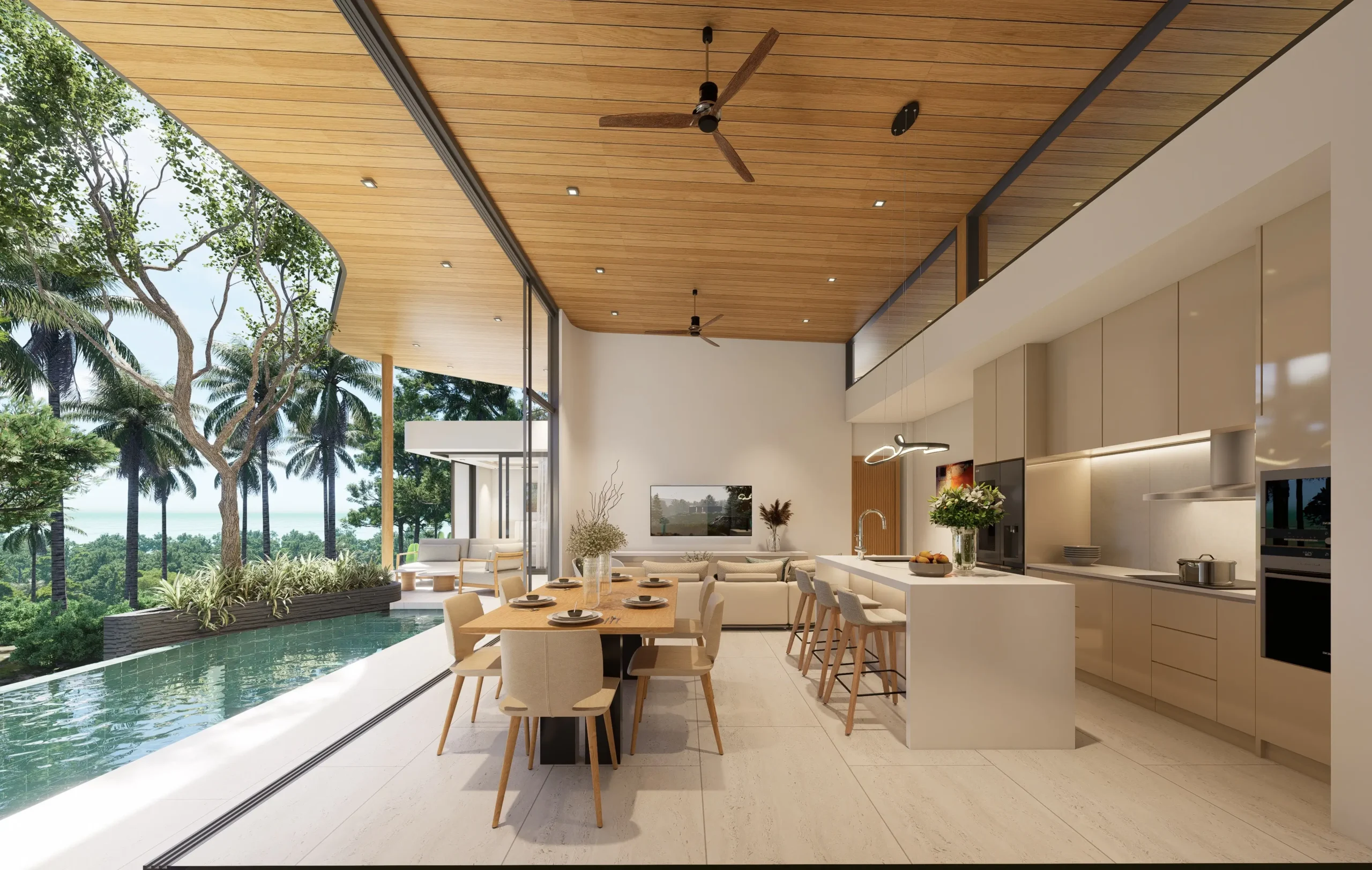 Off-plan 3-bedroom double-storey sea view villas with private pool in Plai Laem Off-plan 3-bedroom double-storey sea view villas with private pool in Plai Laem