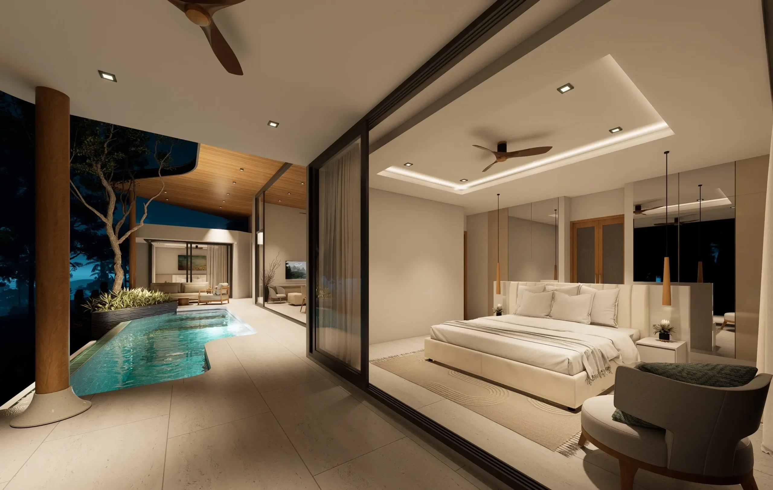 Off-plan 3-bedroom double-storey sea view villas with private pool in Plai Laem Off-plan 3-bedroom double-storey sea view villas with private pool in Plai Laem