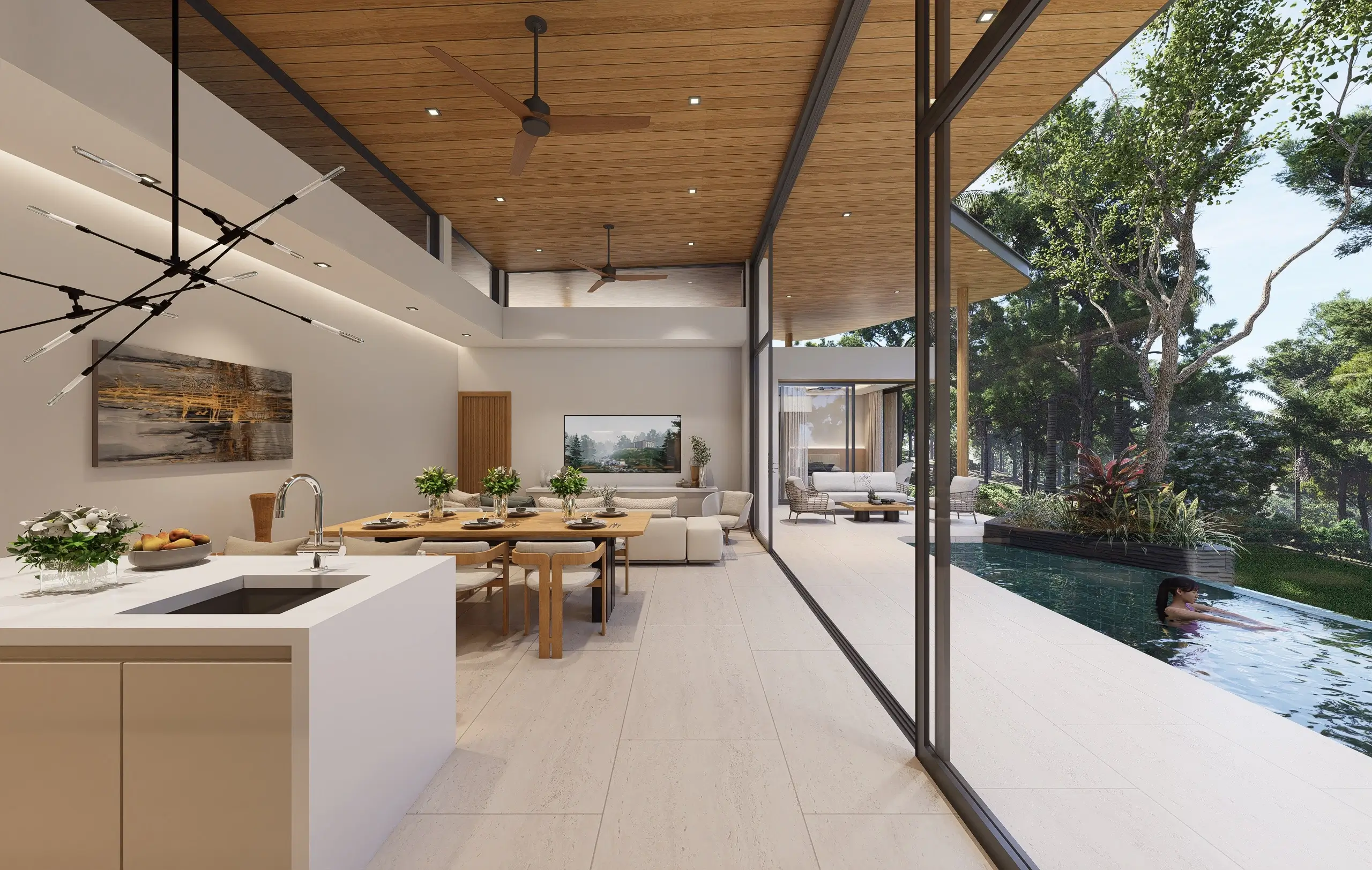 Off-Plan 3-bedroom refined tropical villas with private pool in Plai Laem Off-Plan 3-bedroom refined tropical villas with private pool in Plai Laem