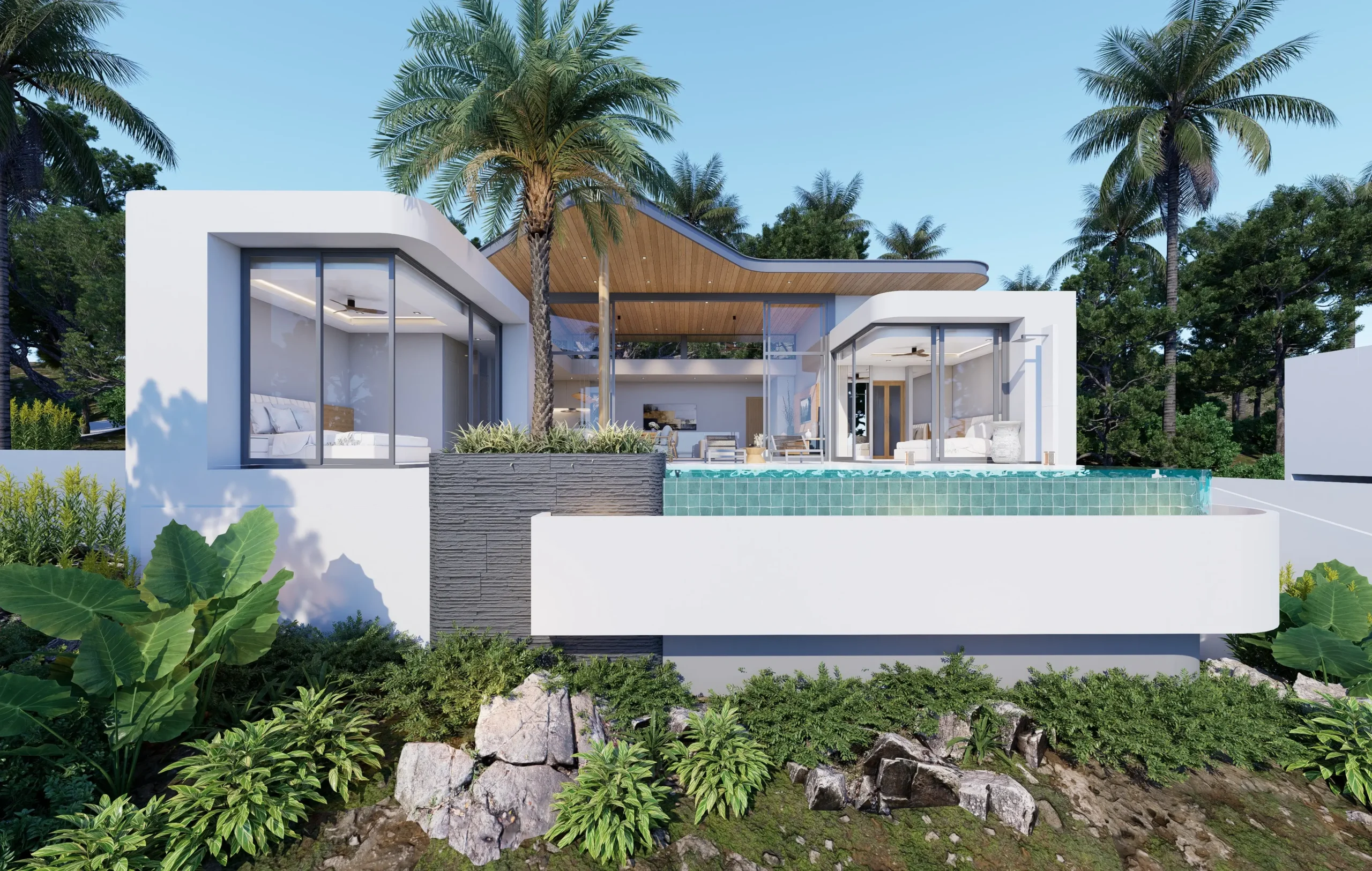 Off-plan 3-bedroom double-storey sea view villas with private pool in Plai Laem Off-plan 3-bedroom double-storey sea view villas with private pool in Plai Laem