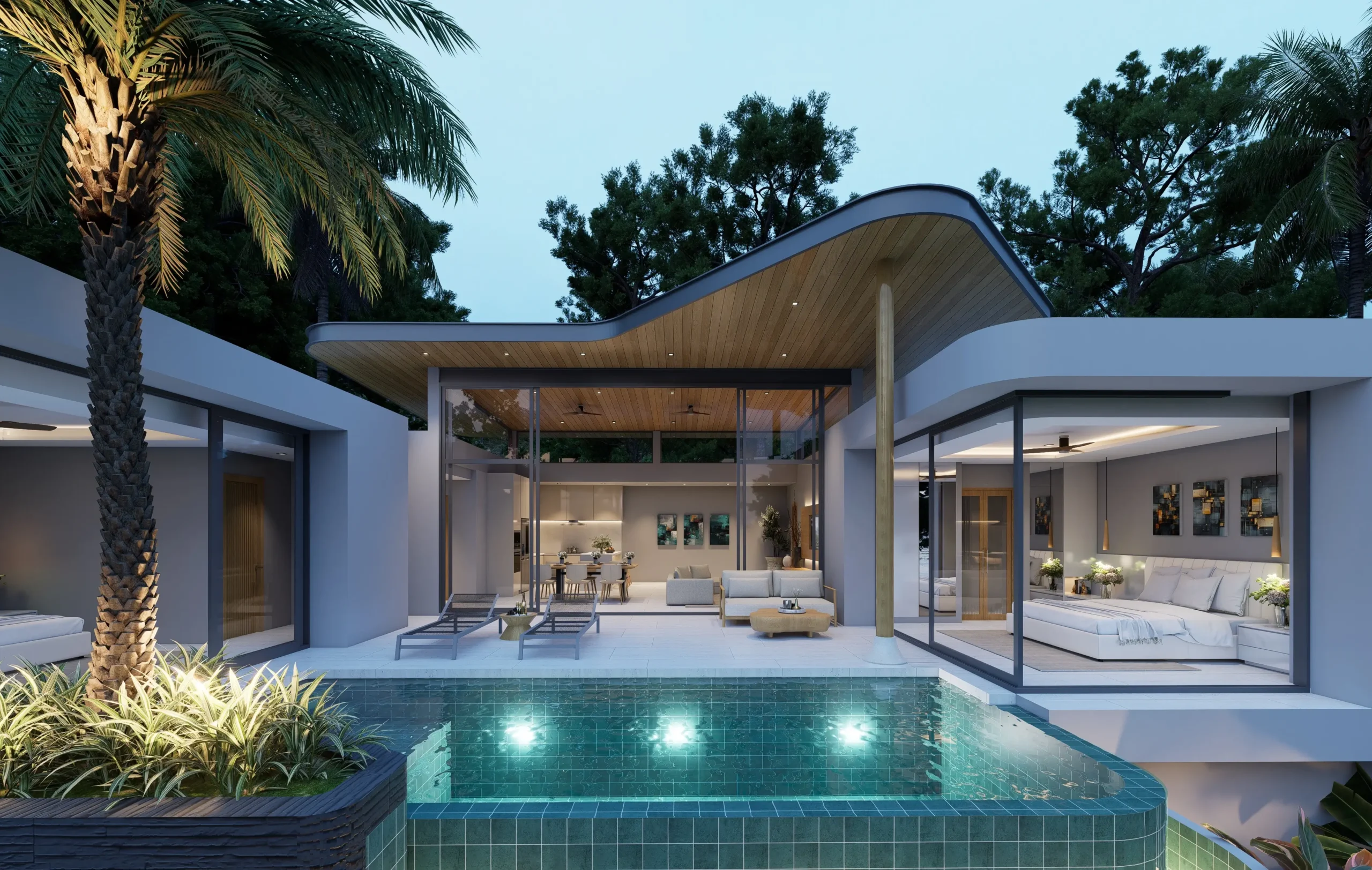Off-Plan refined single stroy 3-bedroom sea view villas with private pool in Plai Laem Off-Plan refined single stroy 3-bedroom sea view villas with private pool in Plai Laem