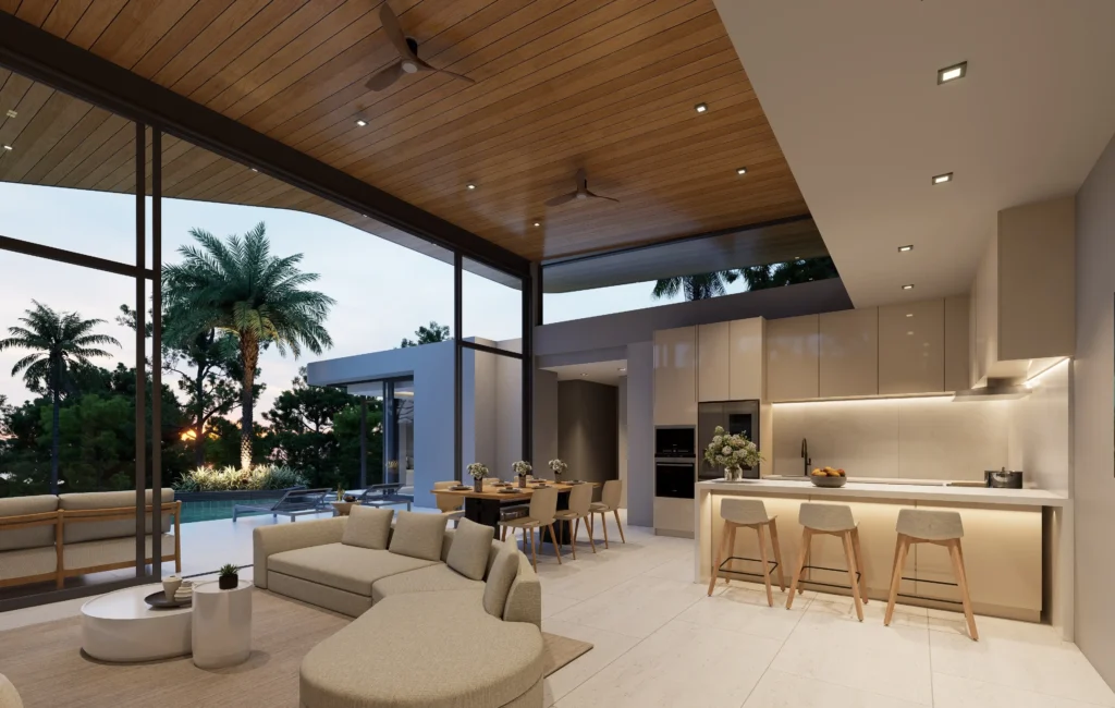 Off-Plan refined single stroy 3-bedroom sea view villas with private pool in Plai Laem