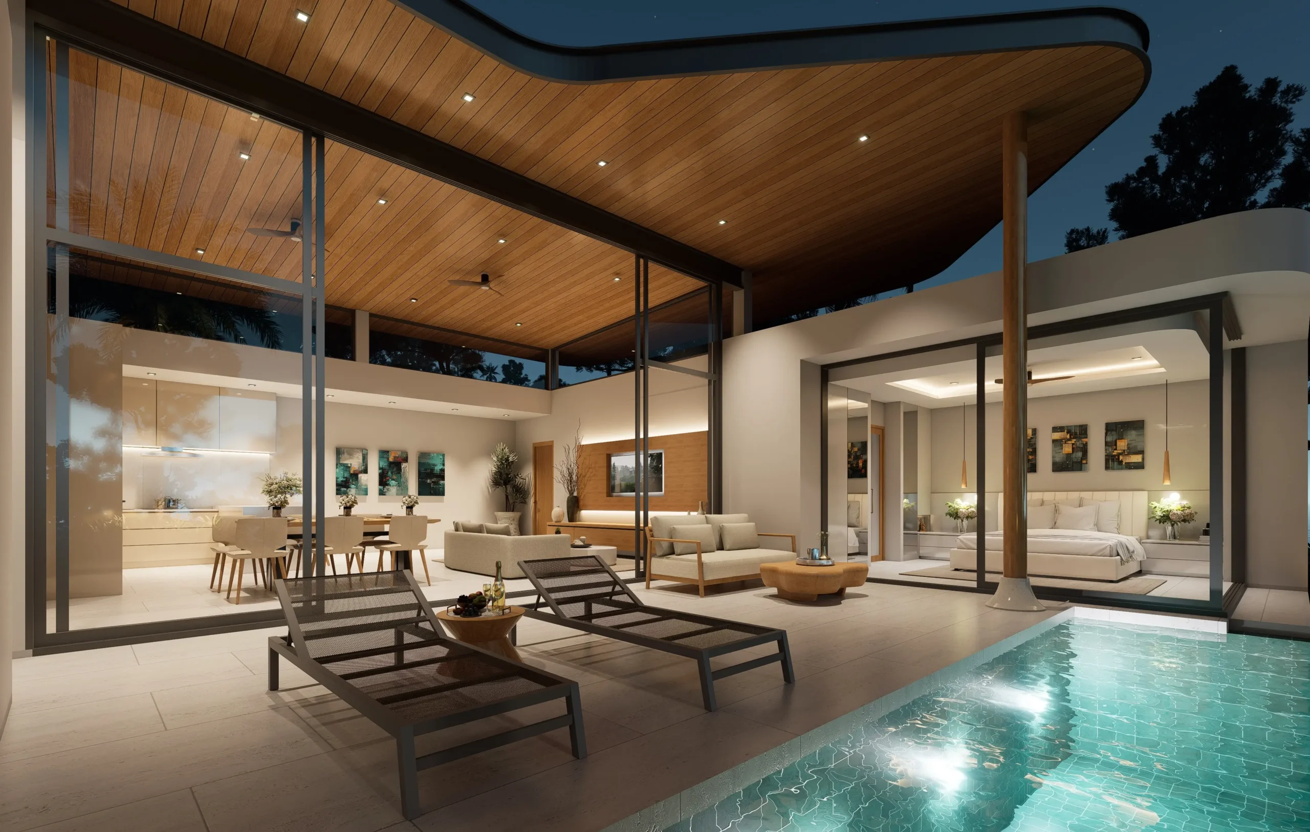 Off-Plan refined single stroy 3-bedroom sea view villas with private pool in Plai Laem Off-Plan refined single stroy 3-bedroom sea view villas with private pool in Plai Laem