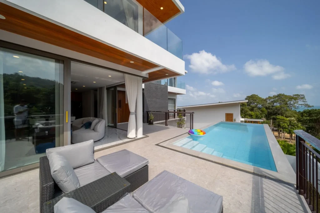 Ready to move 3-Bedroom sea view villa with private pool in Chaweng Noi